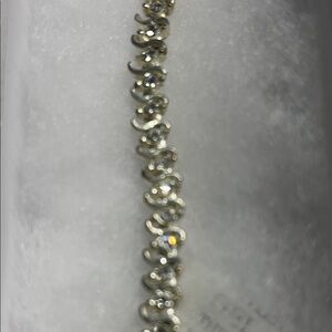 Elegant Silver Bracelet with Crystal Accents
